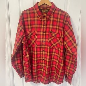 DIXXON Flannel Company Jarhead Flannel 2X Red Black Bikercore